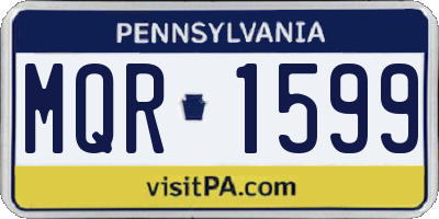 PA license plate MQR1599