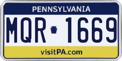 PA license plate MQR1669