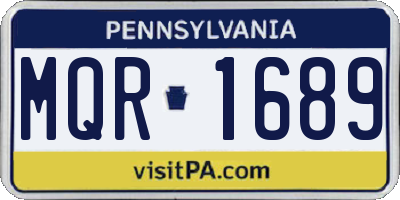 PA license plate MQR1689