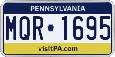 PA license plate MQR1695