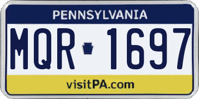 PA license plate MQR1697
