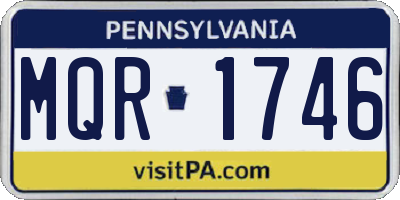 PA license plate MQR1746