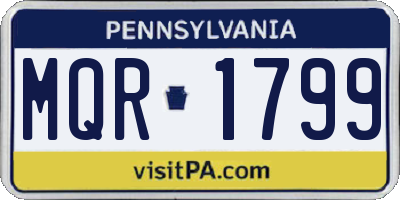 PA license plate MQR1799