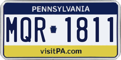 PA license plate MQR1811