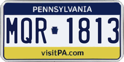 PA license plate MQR1813