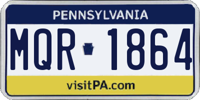 PA license plate MQR1864