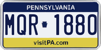 PA license plate MQR1880