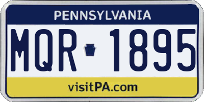 PA license plate MQR1895
