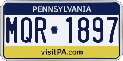 PA license plate MQR1897
