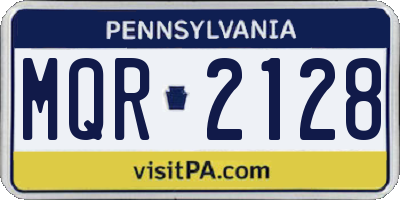PA license plate MQR2128