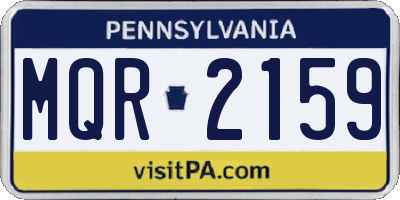 PA license plate MQR2159