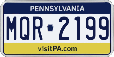 PA license plate MQR2199
