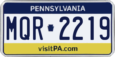 PA license plate MQR2219