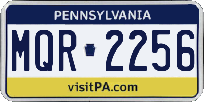 PA license plate MQR2256