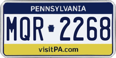 PA license plate MQR2268
