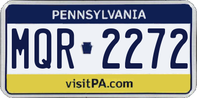 PA license plate MQR2272
