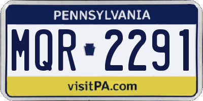 PA license plate MQR2291