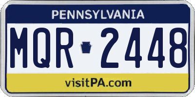 PA license plate MQR2448
