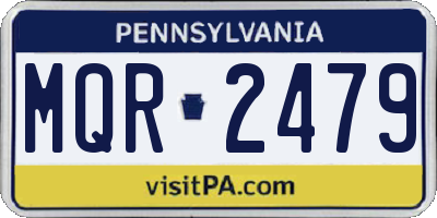 PA license plate MQR2479