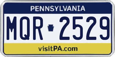 PA license plate MQR2529