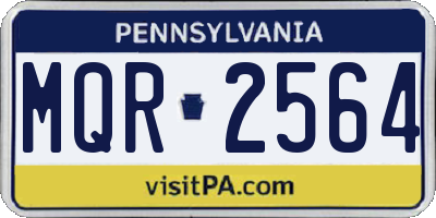 PA license plate MQR2564
