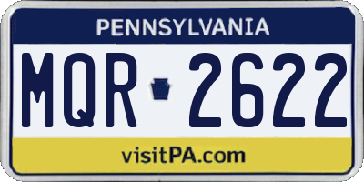 PA license plate MQR2622