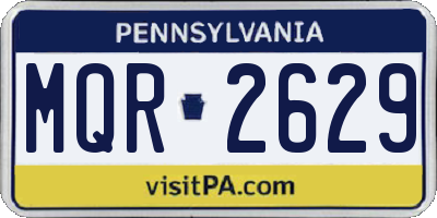 PA license plate MQR2629