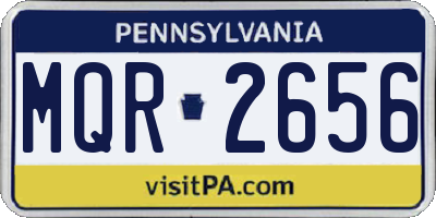 PA license plate MQR2656