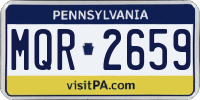 PA license plate MQR2659