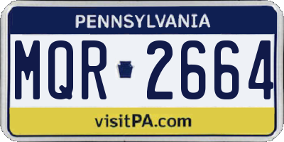 PA license plate MQR2664