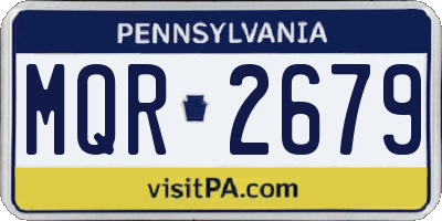 PA license plate MQR2679