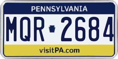 PA license plate MQR2684