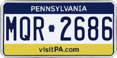 PA license plate MQR2686