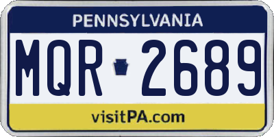 PA license plate MQR2689