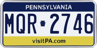 PA license plate MQR2746