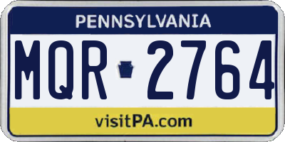 PA license plate MQR2764
