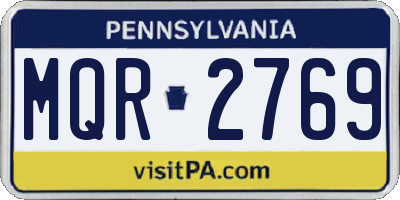 PA license plate MQR2769