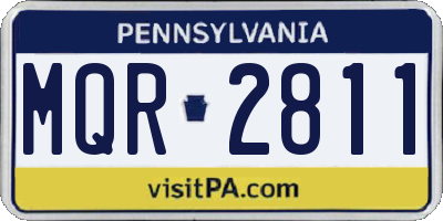 PA license plate MQR2811