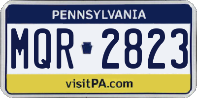 PA license plate MQR2823