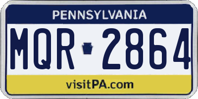 PA license plate MQR2864