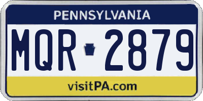 PA license plate MQR2879