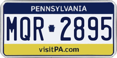 PA license plate MQR2895