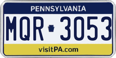 PA license plate MQR3053