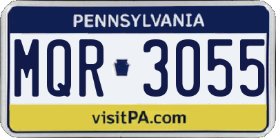 PA license plate MQR3055
