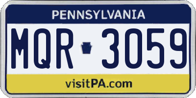 PA license plate MQR3059