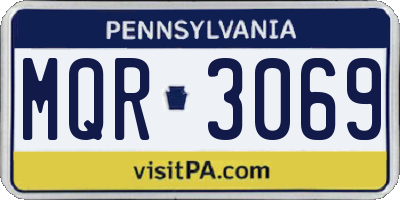 PA license plate MQR3069