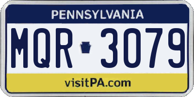 PA license plate MQR3079