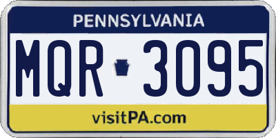 PA license plate MQR3095
