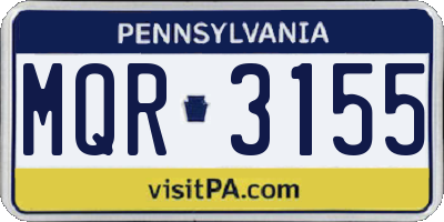 PA license plate MQR3155