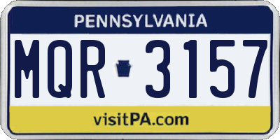 PA license plate MQR3157